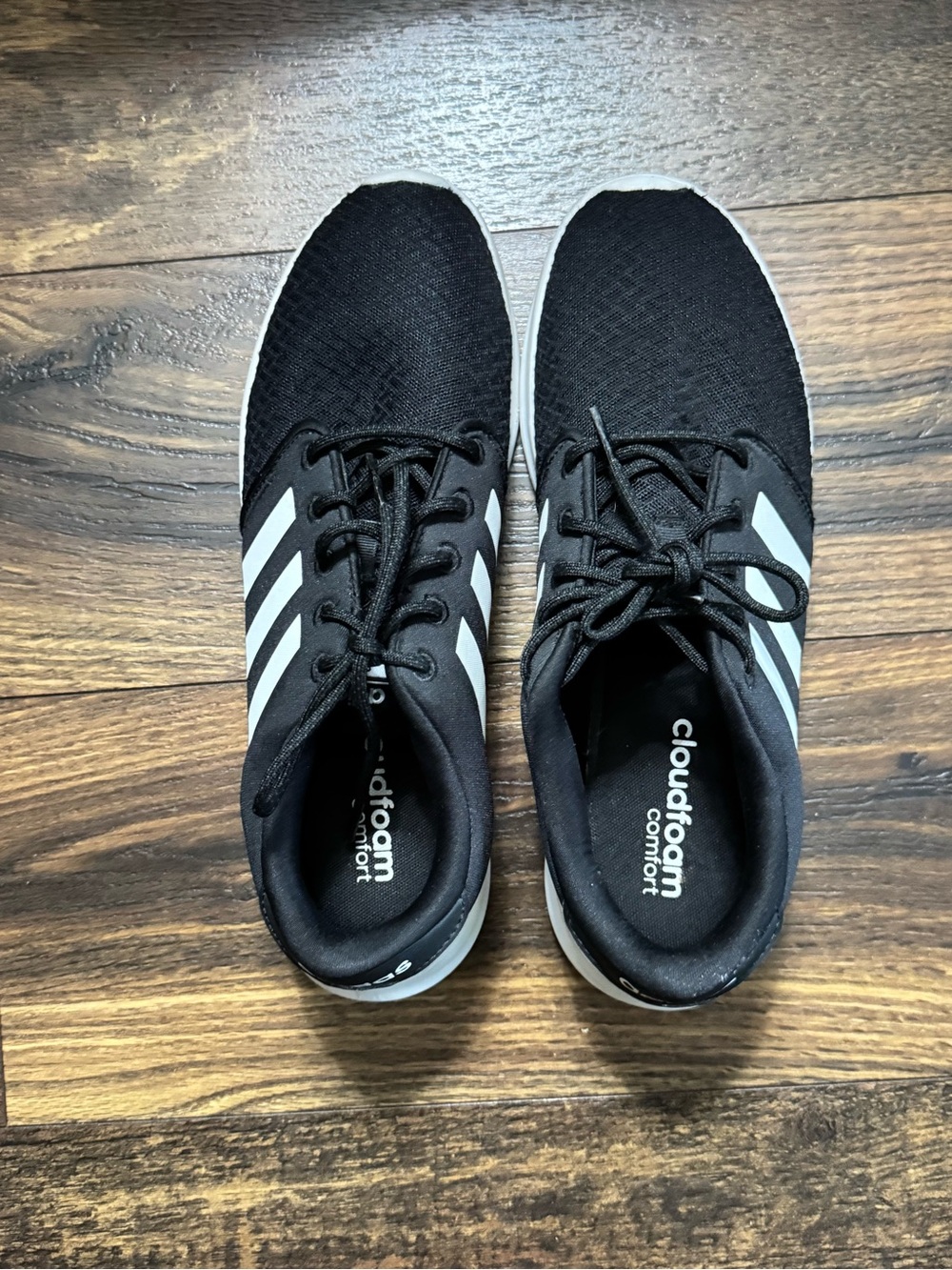 adidas Black and White Women's Athletic Cloudfoam Shoes